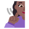 Deaf Woman- Medium-Dark Skin Tone emoji on Microsoft